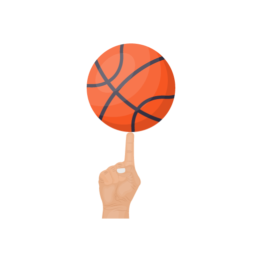 Basketball rotating on finger