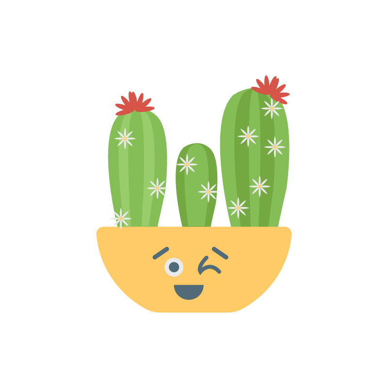 Beautiful cactus plant vector