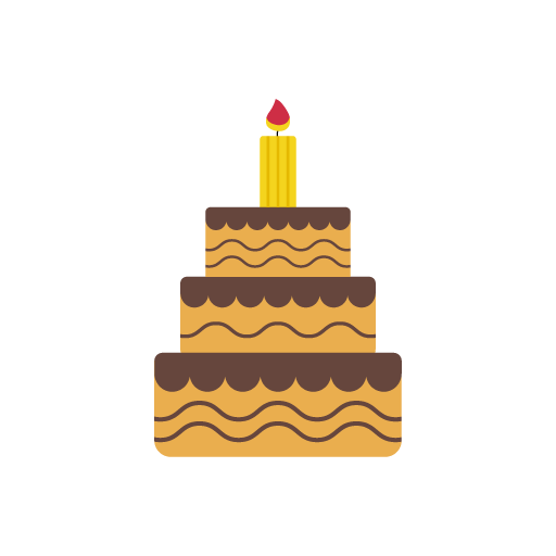 Birthday chocolate cake vector