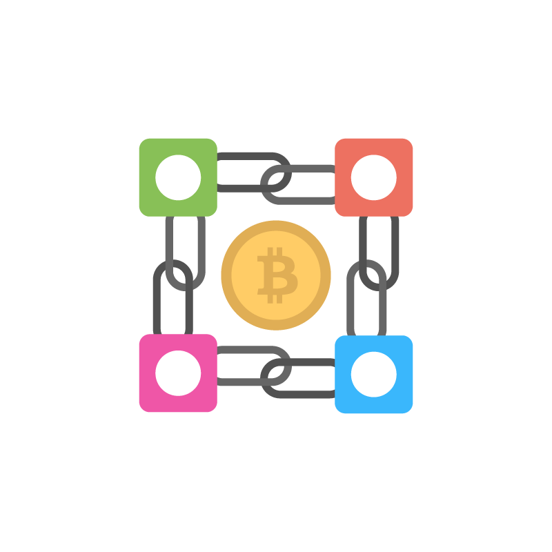 Bitcoin blockchain vector image