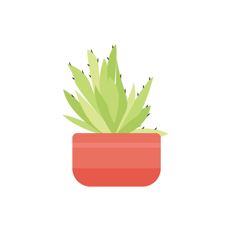 Cactus leaf plant vector