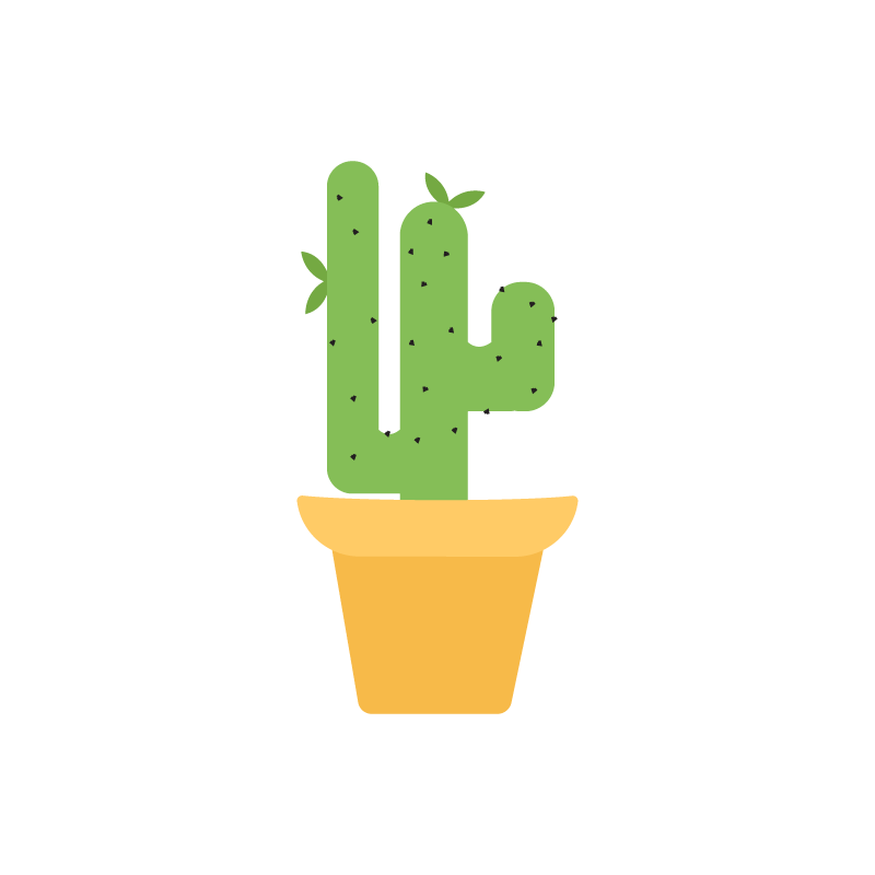 Cactus plant vector icon image