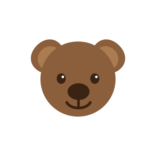 Cute baby bear face illustration vector