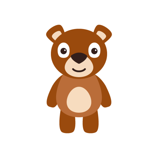 Cute baby bear illustration vector