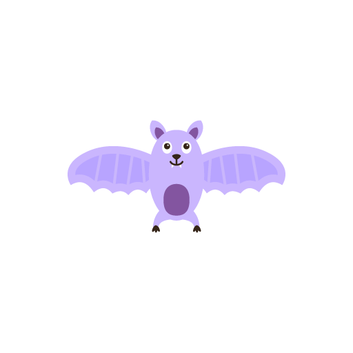Cute bat halloween vector art