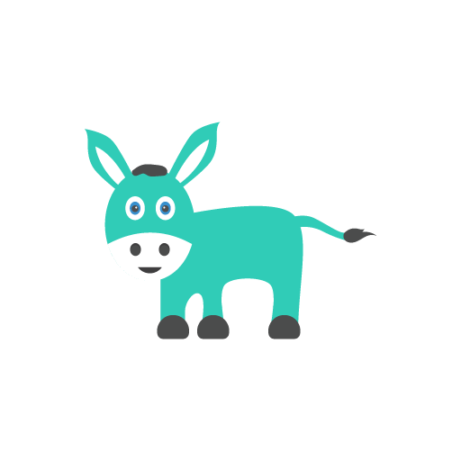 Cute donkey vector art