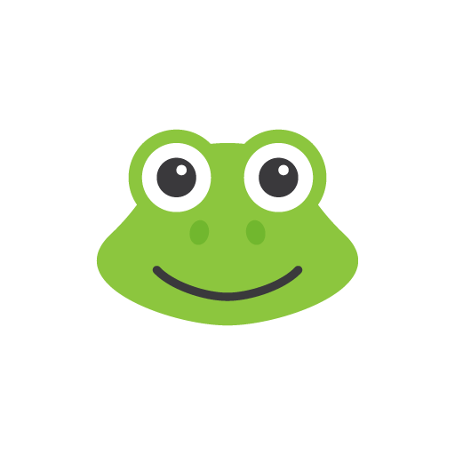 Cute frog face vector art