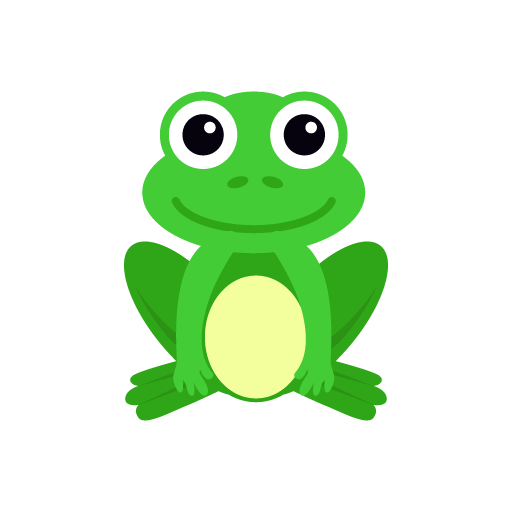 Cute frog illustration vector