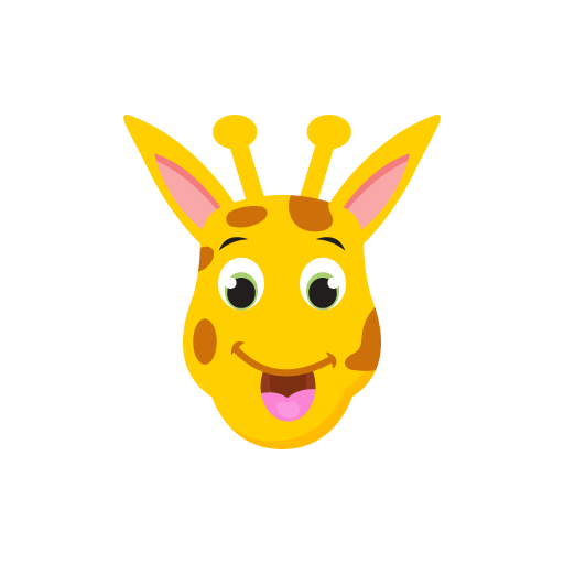 Cute giraffe face vector art