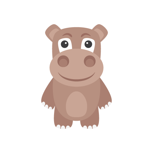 Cute hippopotamus vector art