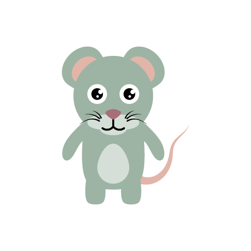 Cute mouse illustration vector