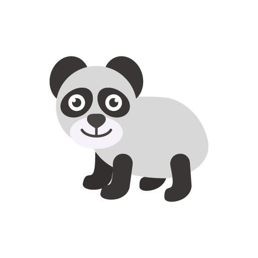 Cute panda baby vector art free