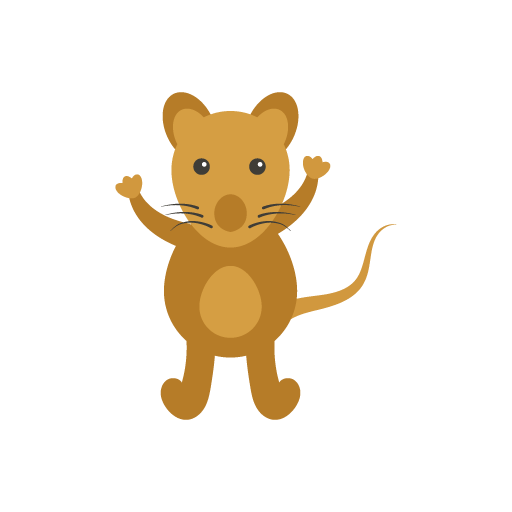 Cute rat vector icon