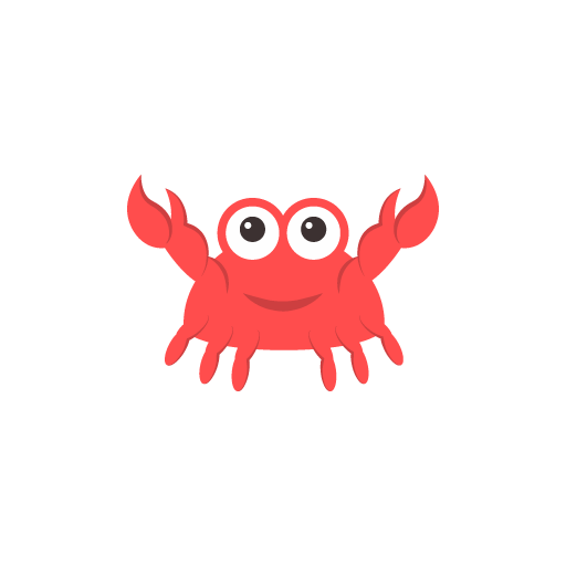 Cute red crab vector art