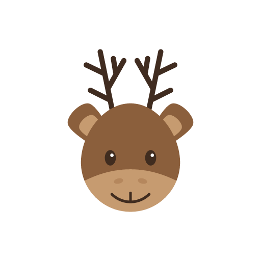 Cute reindeer face illustration vector