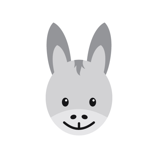 Donkey face clipart vector