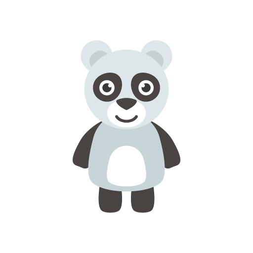 Female panda baby vector