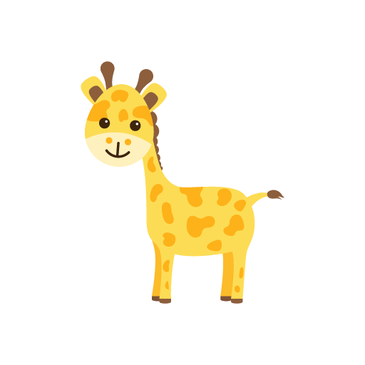 Free cute giraffe clipart vector