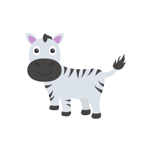 Free cute zebra vector art
