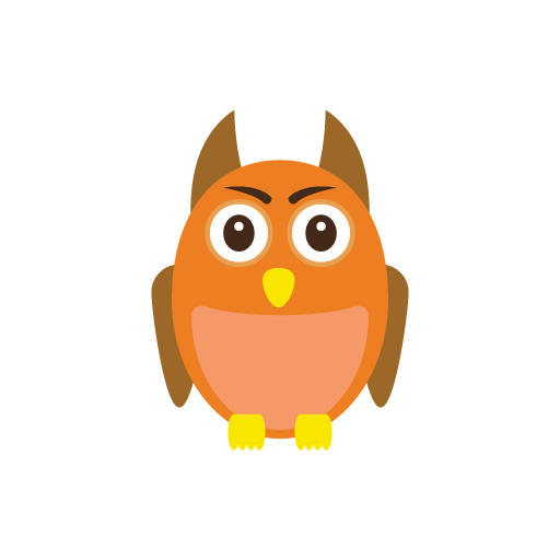 Funny owl cartoon vector art