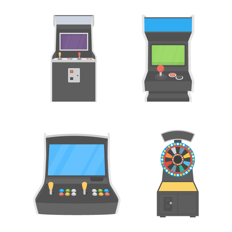 Gaming slot machines vector