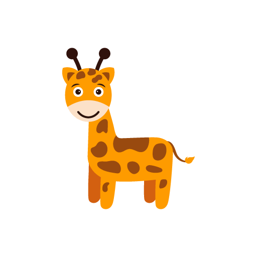 Giraffe baby vector icon