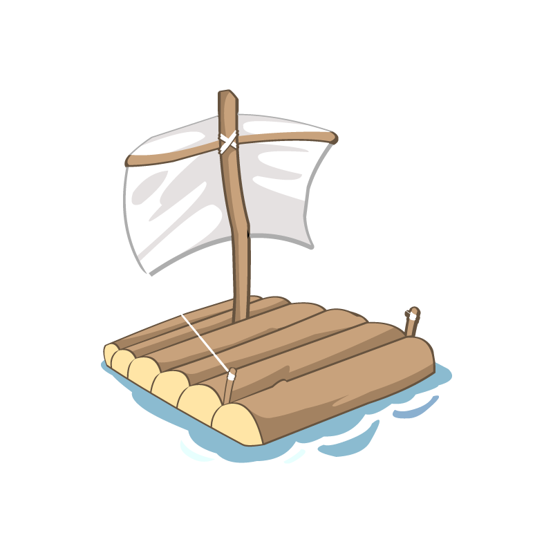 Old wooden boat vector image