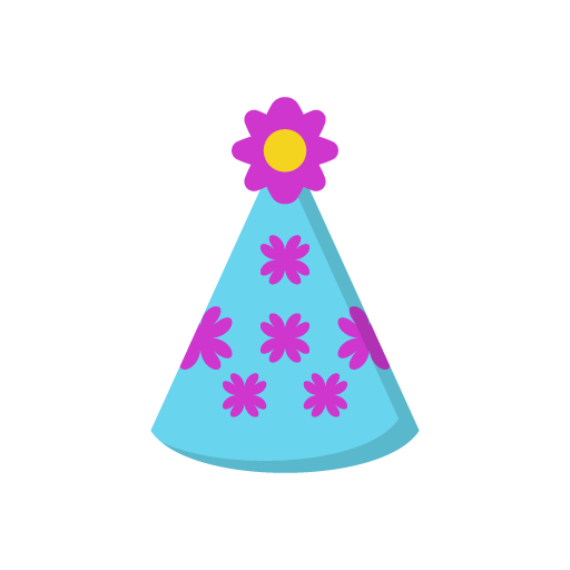 Party cap with flowers vector