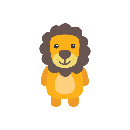 Standing lion vector icon