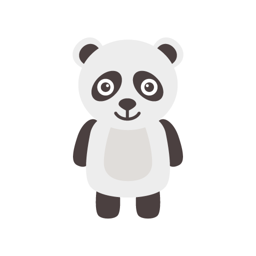 Standing panda vector illustration