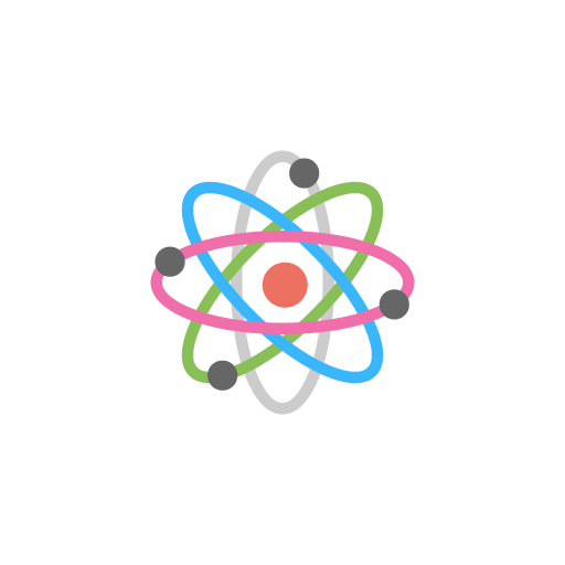 Atom nucleus free icon vector
