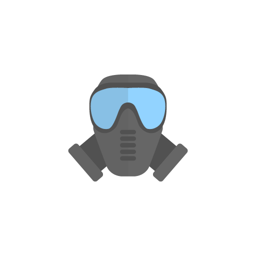 Biohazard gas face mask free icon vector