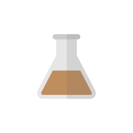 Chemical flask free icon vector