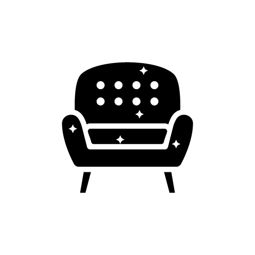 Clean couch chair icon