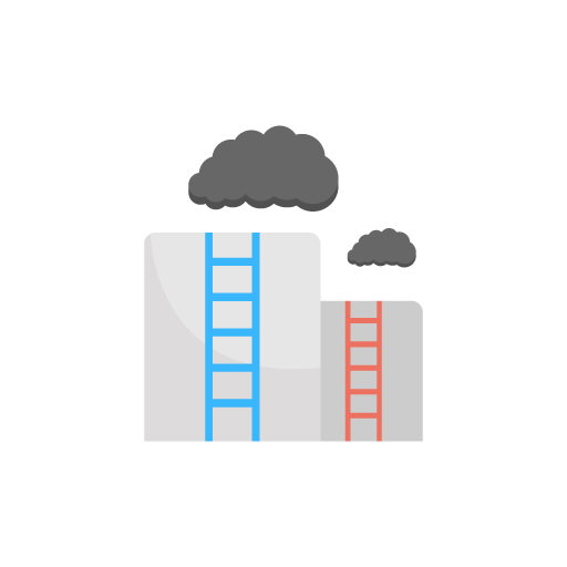 Cloud ladder free icon vector
