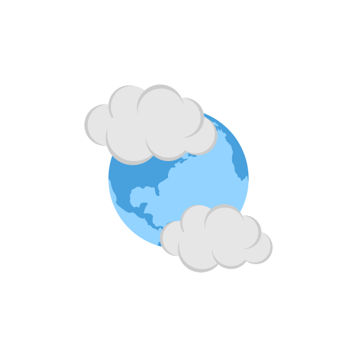 Clouds around the earth free icon vector