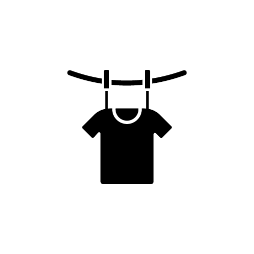 Drying shirt vector icon