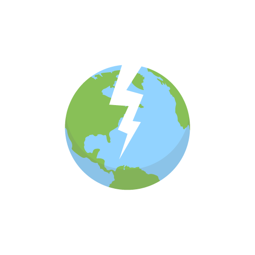 Earthquake free icon vector
