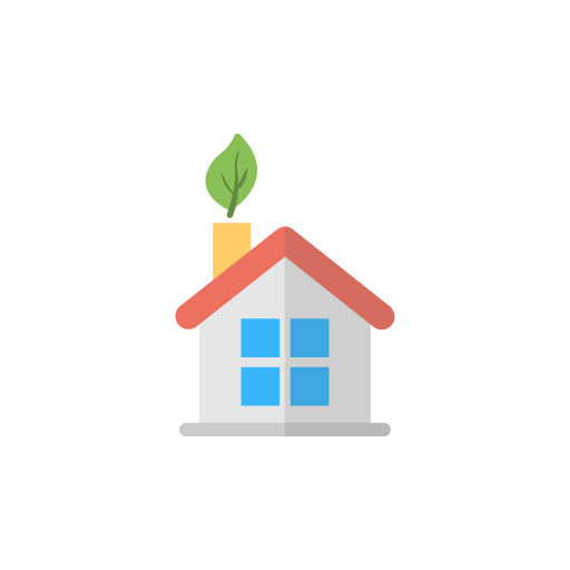 Eco house free icon vector