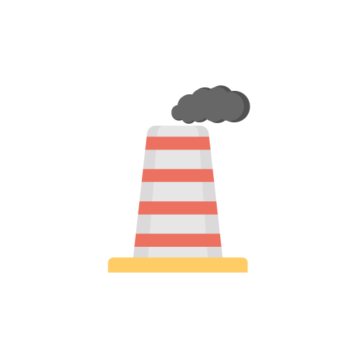 Factory chimney free icon vector