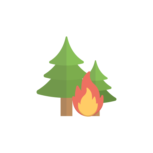 Forest burning icon vector