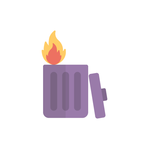 Garbage buring free icon vector