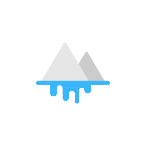 Glaciers melting free icon vector