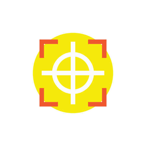 Gun target free color icon image