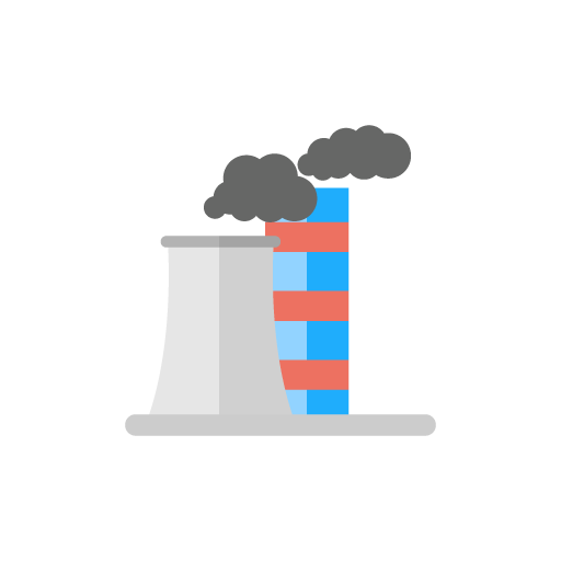 Industry air pollustion icon vector