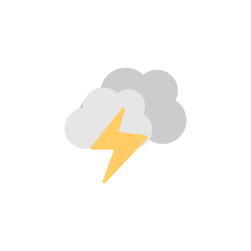 Lightning cloud icon vector