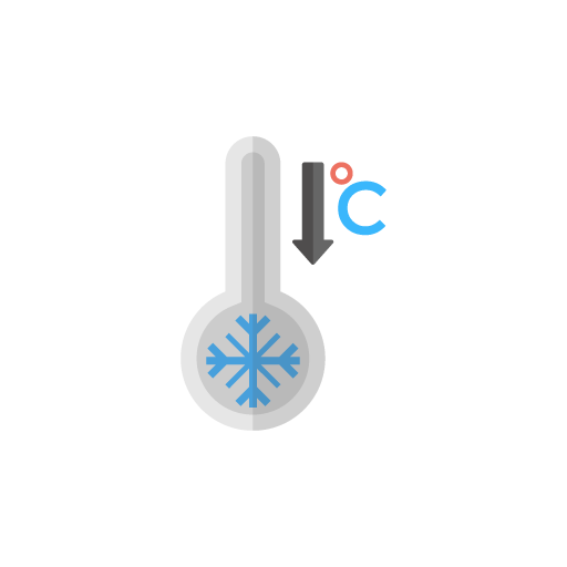 Low temperature free icon vector