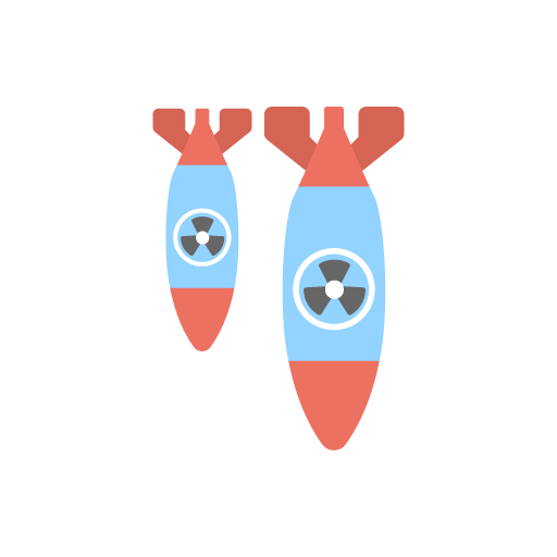 Nuclear bomb free icon vector