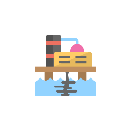 Oil rig industry free icon vector