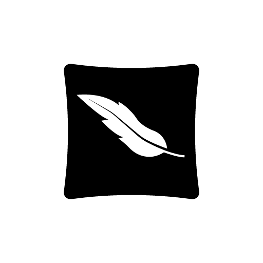 Pillow with leaf icon vector